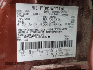 2008 Ford F-350 XL с VIN 1FTWW33R88EC17881, выставлен на аукционе Copart как лот 43429245 с пробегом 168 011 миль миль и Списание • Salvage title. История ставок и продаж доступна на DreamBid. Изображение 13.