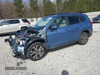 2020 Subaru Forester Limited with VIN JF2SKAUC4LH551858, listed as a Copart auction lot 46921135 with 21,411 mi miles and Salvage title. Bid and sale history available at DreamBid. Image 1.
