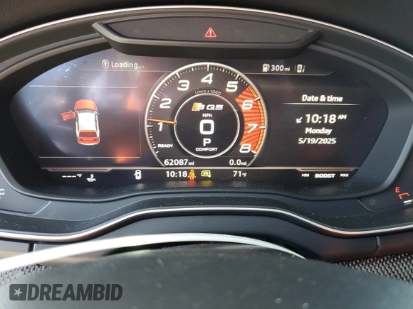 2018 Audi SQ5 Premium Plus с VIN WA1A4AFY2J2070806, выставлен на аукционе Copart как лот 57590675 с пробегом 62 087 миль миль и Списание • Salvage title. История ставок и продаж доступна на DreamBid. Изображение 9.