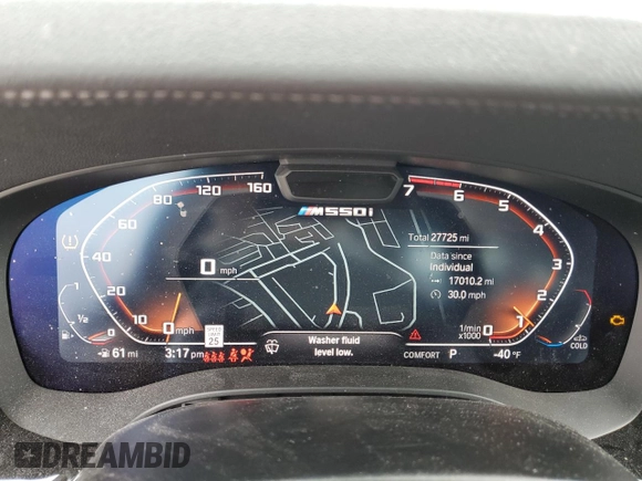 2023 BMW 5 Series M550i xDrive with VIN WBA13BK06PCN02733, listed as a Copart auction lot 48767235 with 27,725 mi miles and Salvage title. Bid and sale history available at DreamBid. Image 9.