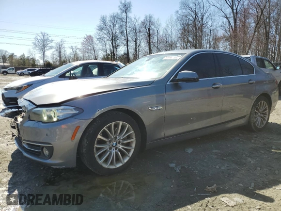 2015 BMW 5 Series 528i xDrive with VIN WBA5A7C53FD622593, listed as a Copart auction lot 49891785 with 183,973 mi miles and Salvage Title. Bid and sale history available at carsss.com. Image 1.
