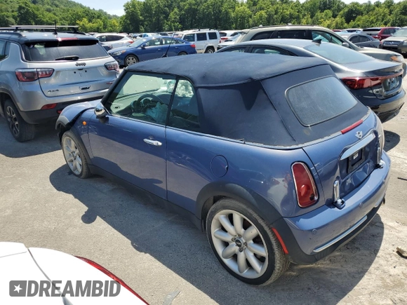 2005 MINI Convertible z VIN WMWRF33435TF60350, wystawiony jako Copart lot #50545005 z przebiegiem 91 078 mil mil oraz Szkoda całkowita • Salvage title. Historia ofert i sprzedaży dostępna na DreamBid. Obrazek 2.