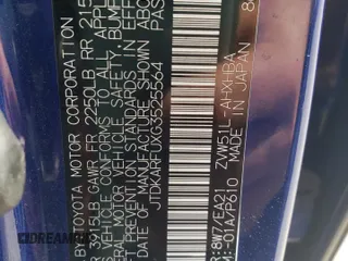 2016 Toyota Prius Four z VIN JTDKARFUXG3525564, wystawiony jako Copart lot #54650575 z przebiegiem 203 477 mil mil oraz Szkoda całkowita • Salvage title. Historia ofert i sprzedaży dostępna na DreamBid. Obrazek 12.