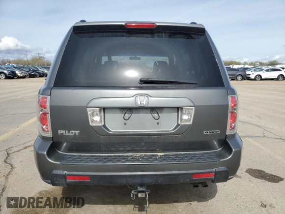 2007 Honda Pilot EX with VIN 2HKYF18427H514637, listed as a Copart auction lot 52306725 with 142,578 mi miles and Salvage Title. Bid and sale history available at carsss.com. Image 6.
