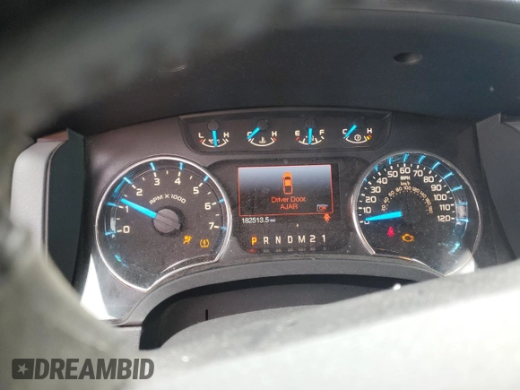 2013 Ford F-150 XL with VIN 1FTFW1ET7DFD24499, listed as a Copart auction lot 58368505 with 182,513 mi miles and Salvage title. Bid and sale history available at DreamBid. Image 9.