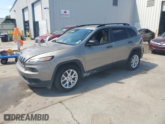 2017 Jeep Cherokee Sport with VIN 1C4PJLAB6HW643474, listed as a Copart auction lot 54386245 with 17,799 mi miles and Salvage Title. Bid and sale history available at carsss.com. Image 1.