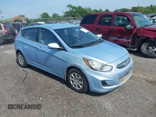 2013 Hyundai Accent GS with VIN KMHCT5AE6DU089899, listed as a IAAI auction lot 42524087 with 180,126 mi miles and . Bid and sale history available at DreamBid. Image 1.