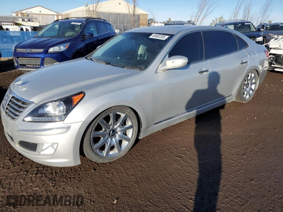 2012 Hyundai Equus Signature with VIN KMHGH4JHXCU051341, listed as a Copart auction lot 46582205 with 161,776 mi miles and Clean title. Bid and sale history available at DreamBid. Image 1.