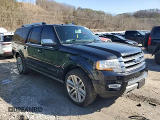 2017 Ford Expedition EL Platinum with VIN 1FMJK1MT6HEA82075, listed as a Copart auction lot 43175415 with 125,405 mi miles and Salvage Title. Bid and sale history available at carsss.com. Image 4.