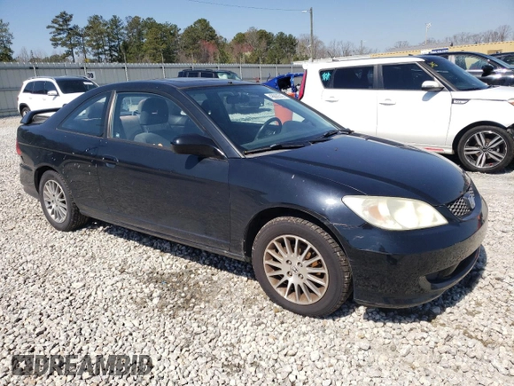 2005 Honda Civic EX with VIN 1HGEM21955L027043, listed as a Copart auction lot 48869745 with 214,072 mi miles and Salvage Title. Bid and sale history available at carsss.com. Image 4.