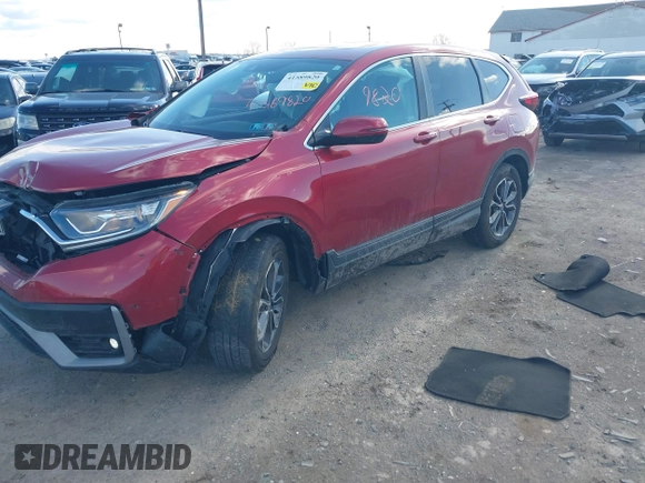 2020 Honda CR-V EX with VIN 2HKRW2H50LH657437, listed as a IAAI auction lot 41589820 with 90,972 mi miles. Bid and sale history available at carsss.com. Image 17.
