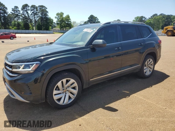 2021 Volkswagen Atlas SEL with VIN 1V2ER2CA5MC528910, listed as a Copart auction lot 51993755 with 146,802 mi miles and Salvage title. Bid and sale history available at DreamBid. Image 1.