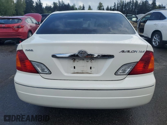 2002 Toyota Avalon XL with VIN 4T1BF28B32U220720, listed as a Copart auction lot 53986365 with 152,346 mi miles and Salvage Title. Bid and sale history available at carsss.com. Image 6.