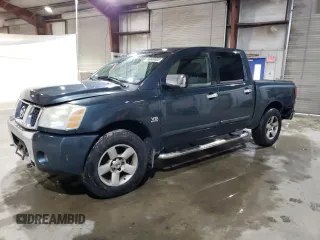 2004 Nissan Titan LE with VIN 1N6AA07B24N517623, listed as a Copart auction lot 46680665 with 217,639 mi miles and Clean Title. Bid and sale history available at carsss.com. Image 1.