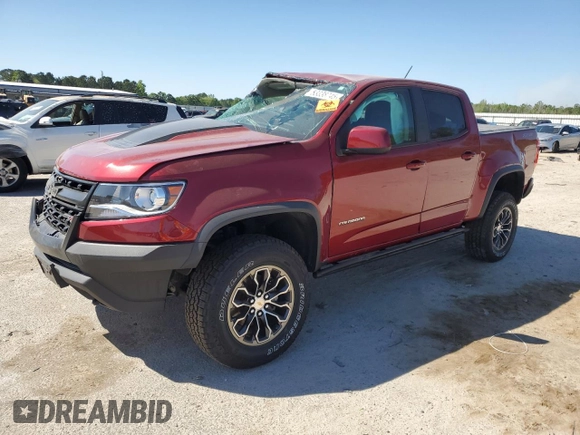 2020 Chevrolet Colorado 4WD ZR2 with VIN 1GCGTEENXL1201197, listed as a Copart auction lot 53338745 with Not provided miles and Salvage title. Bid and sale history available at DreamBid. Image 1.