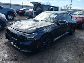 2024 BMW M2 with VIN 3MF13DM09R8E89933, listed as a IAAI auction lot 41585250 with 15,462 mi miles. Bid and sale history available at carsss.com. Image 2.