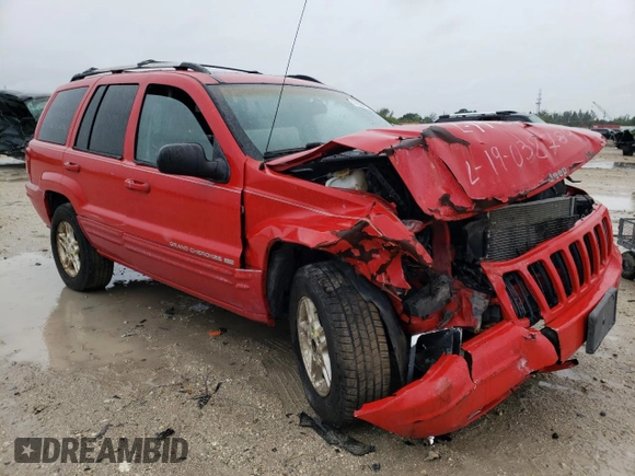1999 Jeep Grand Cherokee Limited with VIN 1J4G268S8XC758964, listed as a Copart auction lot 71442794 with 321,284 mi miles and Non repairable. Bid and sale history available at DreamBid. Image 1.