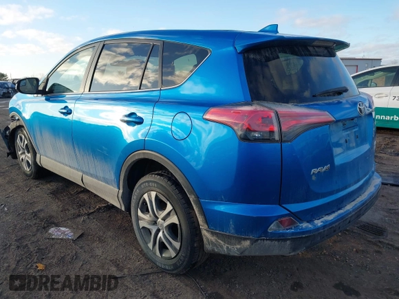 2018 Toyota RAV4 LE with VIN JTMBFREV4JJ717092, listed as a IAAI auction lot 41492235 with 127,643 mi miles. Bid and sale history available at carsss.com. Image 3.