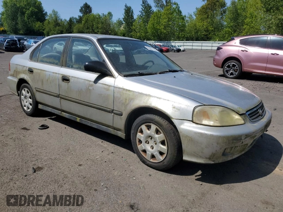 1999 Honda Civic LX with VIN 2HGEJ6673XH504043, listed as a Copart auction lot 55201185 with 220,352 mi miles and Clean Title. Bid and sale history available at carsss.com. Image 4.