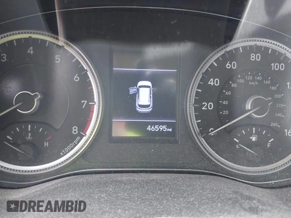 2019 Hyundai Santa Fe SE with VIN 5NMS2CAD3KH092150, listed as a IAAI auction lot 41902766 with 46,595 mi miles and . Bid and sale history available at DreamBid. Image 7.