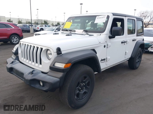 2022 Jeep Wrangler Unlimited Sport with VIN 1C4HJXDNXNW253510, listed as a IAAI auction lot 41461051 with 32,571 mi miles and . Bid and sale history available at DreamBid. Image 18.