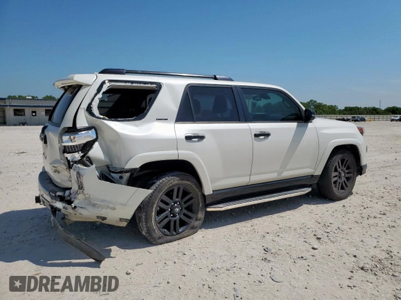 2020 Toyota 4Runner SR5 with VIN JTEZU5JR0L5220926, listed as a Copart auction lot 57238995 with 49,362 mi miles and Salvage title. Bid and sale history available at DreamBid. Image 3.
