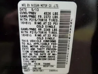 2013 Nissan Rogue S with VIN JN8AS5MV2DW136848, listed as a Copart auction lot 41373015 with 72,813 mi miles and Salvage Title. Bid and sale history available at DreamBid. Image 13.