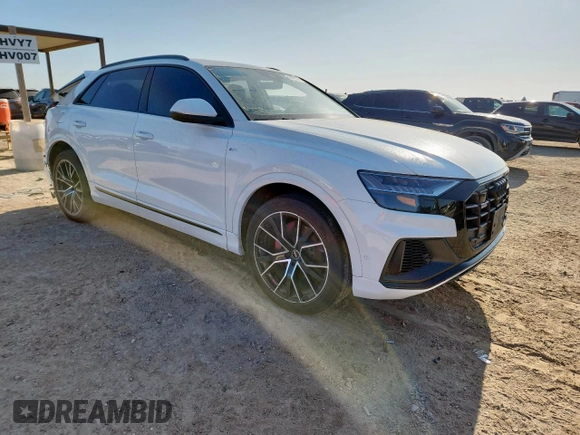 2021 Audi Q8 Prestige with VIN WA1FVAF17MD021762, listed as a Copart auction lot 61082515 with 69,968 mi miles and Salvage title. Bid and sale history available at DreamBid. Image 4.