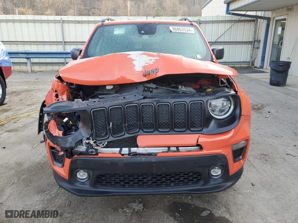 2021 Jeep Renegade Latitude with VIN ZACNJDB17MPM74475, listed as a Copart auction lot 36863534 with 20,936 mi miles. Bid and sale history available at carsss.com. Image 5.