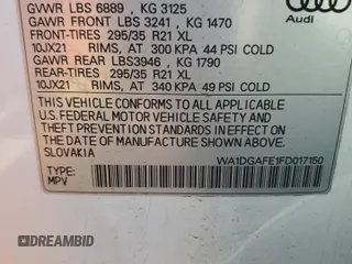 2015 Audi Q7 S line Prestige z VIN WA1DGAFE1FD017150, wystawiony jako Copart lot #67568584 z przebiegiem 128 221 mil mil oraz Szkoda całkowita • Salvage title. Historia ofert i sprzedaży dostępna na DreamBid. Obrazek 13.