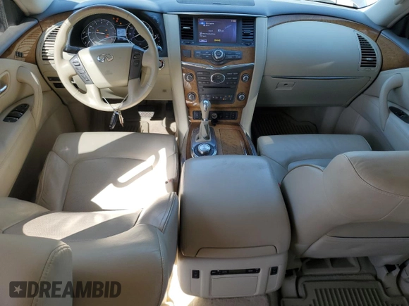 2014 Infiniti QX80 with VIN JN8AZ2NC6E9351737, listed as a Copart auction lot 48353585 with 121,579 mi miles and Salvage Title. Bid and sale history available at carsss.com. Image 8.
