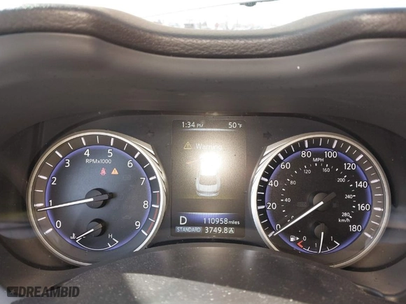 2015 Infiniti Q50 Premium with VIN JN1BV7AR7FM405809, listed as a IAAI auction lot 41782277 with 110,958 mi miles. Bid and sale history available at carsss.com. Image 7.