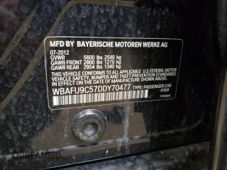 2013 BMW 5 Series 550i xDrive with VIN WBAFU9C57DDY70477, listed as a Copart auction lot 48577095 with 137,695 mi miles and Salvage Title. Bid and sale history available at carsss.com. Image 15.