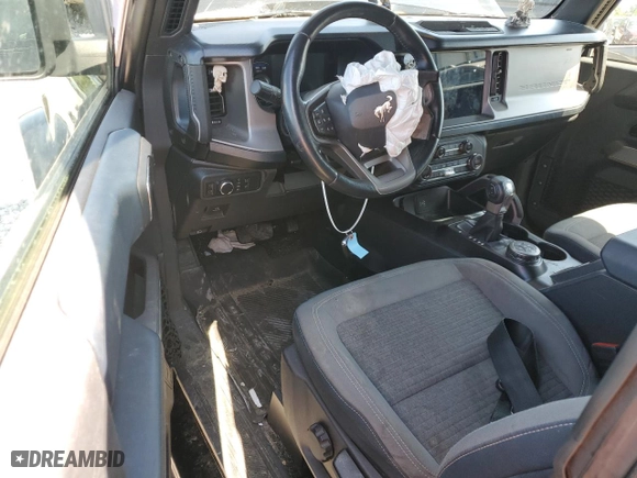 2021 Ford Bronco with VIN 1FMDE5APXMLA63439, listed as a Copart auction lot 58100614 with 42,973 mi miles and Salvage Title. Bid and sale history available at carsss.com. Image 8.