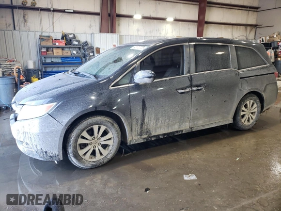 2016 Honda Odyssey EX-L with VIN 5FNRL5H6XGB159396, listed as a Copart auction lot 46172725 with 138,740 mi miles and Salvage Title. Bid and sale history available at DreamBid. Image 1.