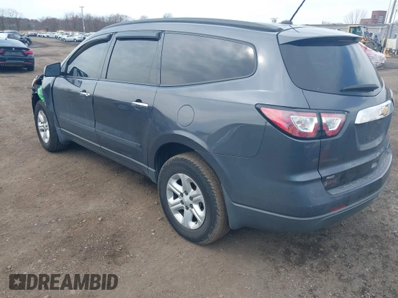 2014 Chevrolet Traverse LS z VIN 1GNKVFKD3EJ187997, wystawiony jako IAAI lot #41834781 z przebiegiem 150 994 mil mil oraz . Historia ofert i sprzedaży dostępna na DreamBid. Obrazek 3.