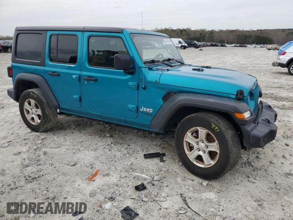 2020 Jeep Wrangler Unlimited Sport S with VIN 1C4HJXDN0LW148178, listed as a Copart auction lot 48457835 with 92,147 mi miles and Salvage Title. Bid and sale history available at carsss.com. Image 4.