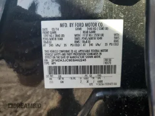 2014 Ford Edge SEL with VIN 2FMDK3JC9EBA62245, listed as a Copart auction lot 48634175 with 103,830 mi miles and Salvage Title. Bid and sale history available at carsss.com. Image 14.