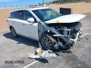 2015 Infiniti QX60 with VIN 5N1AL0MN2FC526327, listed as a IAAI auction lot 41611227 with 1 mi miles. Bid and sale history available at carsss.com. Image 1.