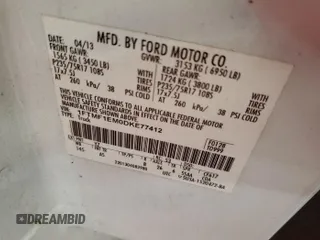 2013 Ford F-150 XL with VIN 1FTMF1EM0DKE77412, listed as a IAAI auction lot 42631346 with 197,770 mi miles and . Bid and sale history available at DreamBid. Image 4.