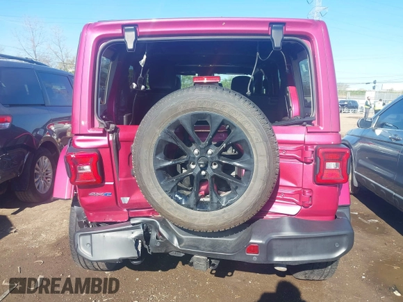 2021 Jeep Wrangler Unlimited Sahara with VIN 1C4JJXP63MW863995, listed as a IAAI auction lot 42037221 with 41,308 mi miles and . Bid and sale history available at DreamBid. Image 16.