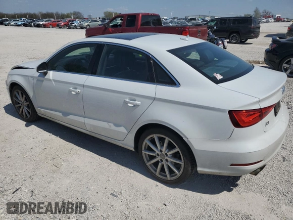 2015 Audi A3 1.8T Premium with VIN WAUACGFF8F1024014, listed as a Copart auction lot 50642315 with 95,825 mi miles and Salvage Title. Bid and sale history available at carsss.com. Image 2.