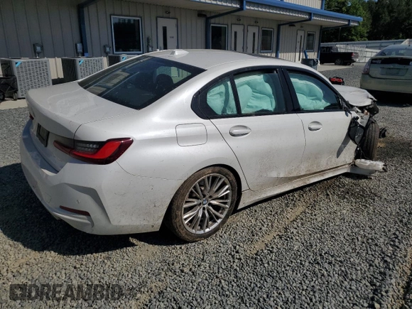 2023 BMW 3 Series 330i with VIN 3MW69FF0XP8D11989, listed as a Copart auction lot 54896825 with Not provided miles and Salvage title. Bid and sale history available at DreamBid. Image 3.