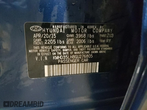 2016 Hyundai Elantra GT with VIN KMHD35LH8GU276805, listed as a Copart auction lot 56214984 with 112,951 mi miles and Salvage Title. Bid and sale history available at carsss.com. Image 13.