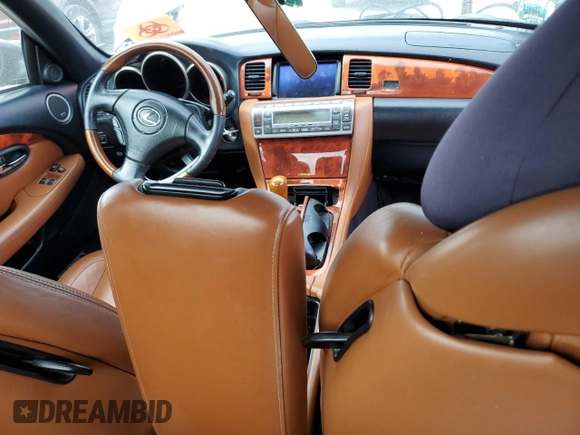 2007 Lexus SC 430 with VIN JTHFN45Y279013600, listed as a Copart auction lot 78139444 with 129,950 mi miles and Salvage Title. Bid and sale history available at DreamBid. Image 8.