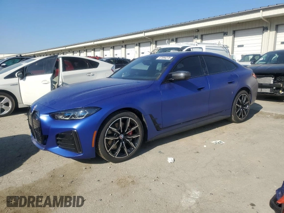 2023 BMW i4 M50 z VIN WBY33AW09PFN63345, wystawiony jako Copart lot #47594275 z przebiegiem 190 mil mil oraz Szkody całkowita. Historia ofert i sprzedaży dostępna na DreamBid. Obrazek 1.