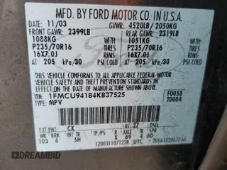 2004 Ford Escape Limited with VIN 1FMCU94184KB37525, listed as a Copart auction lot 49971575 with 0 mi miles and Salvage Title. Bid and sale history available at carsss.com. Image 13.