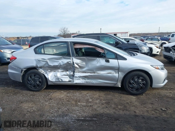 2014 Honda Civic Sedan LX with VIN 19XFB2F5XEE210316, listed as a IAAI auction lot 41662838 with 100,536 mi miles. Bid and sale history available at carsss.com. Image 13.