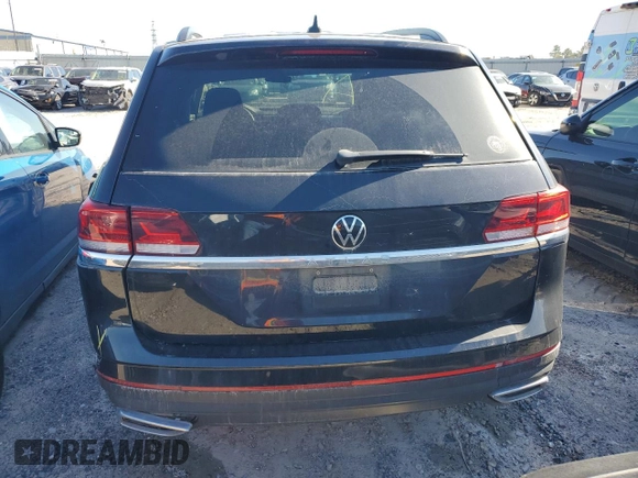 2021 Volkswagen Atlas S with VIN 1V2AP2CA8MC610439, listed as a Copart auction lot 81643654 with 39,514 mi miles and Salvage title. Bid and sale history available at DreamBid. Image 6.