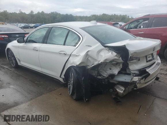 2018 BMW 5 Series 530e xDrive with VIN WBAJB1C50JB085596, listed as a Copart auction lot 63790042 with Not Provided miles and Salvage Title. Bid and sale history available at DreamBid. Image 3.